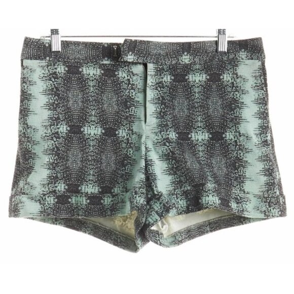 10 Crosby Derek Lam Shorts 10 Snake Mint Green Luxury - Picture 1 of 5